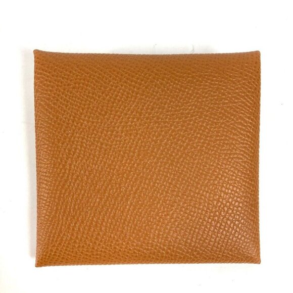HERMES Bastia Wallet Coin Compartment coin purse Epsom Gold Unused - Picture 13 of 16